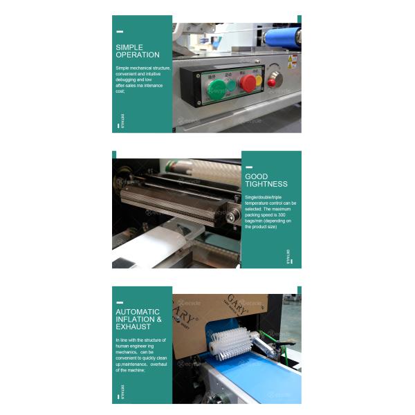 Back Sealing HFFS Flow Wrapping Machine for Instant Noodles Bread and Biscuit Packing