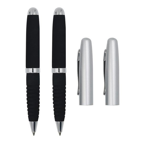 Luxury 1.0mm Metal Ballpoint Pen Thick Barrel Ball Pen Comfortable EVA Grip