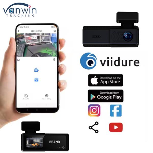 4K Mini Dashcam Full HD 1080P Car DVR IPS Dash Cam HD Vision nocturne Dash Cam Gadget voiture