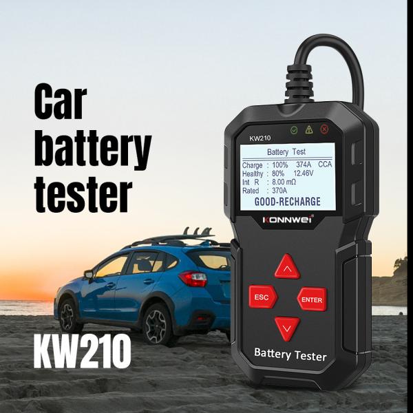 KONNWEI KW210 Automatic Smart 12V Car Battery Tester Auto Battery Analyzer 8 languages  STM32 chip