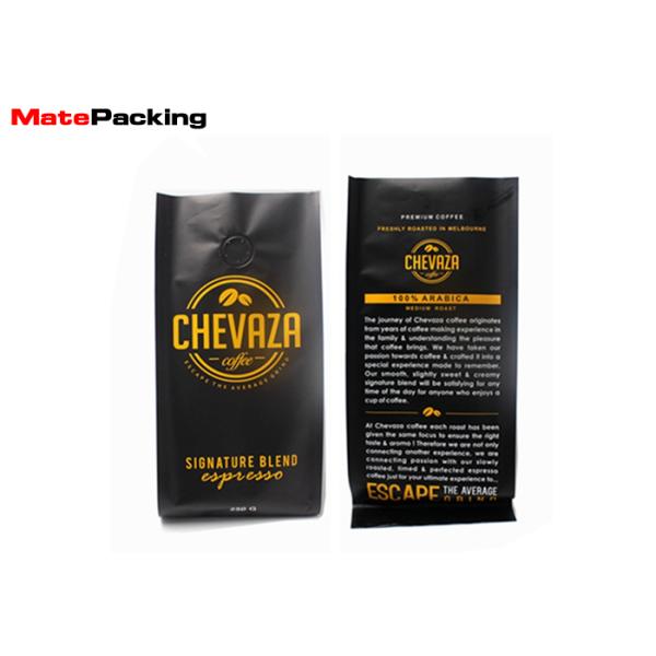 Moisture Proof Foil Gusseted Coffee Bags , Aluminum Gusseted Plastic Bags With Valve