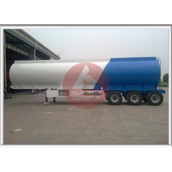 11900x2500x3800 Tanker Truck Trailer , Diesel Fuel Tank Trailer Anti - Wave Clapboards
