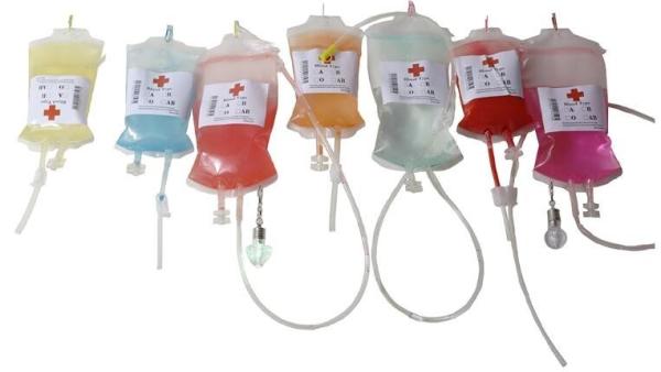 Saco de empacotamento da bebida do suco de fruto do saco da bebida dos sacos do sangue do vampiro, partido de Dia das Bruxas para o porto duplo IV do saco da bebida da energia do sangue