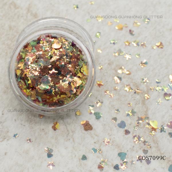 3mm White Loose Reflective Chunky Eye Glitter Bulk For Nails Lip