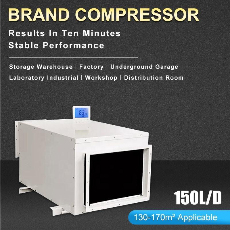 150L/D Low Temperature Resistant  Wall Ceiling Mounted Dehumidifier Greenhouse Grow Room Desumidificador for Industry