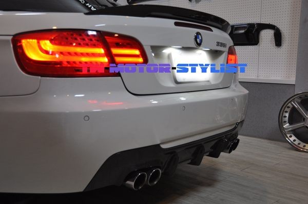 Отражетель волокна углерода М-техника БМВ Э92 супер - двойной выход