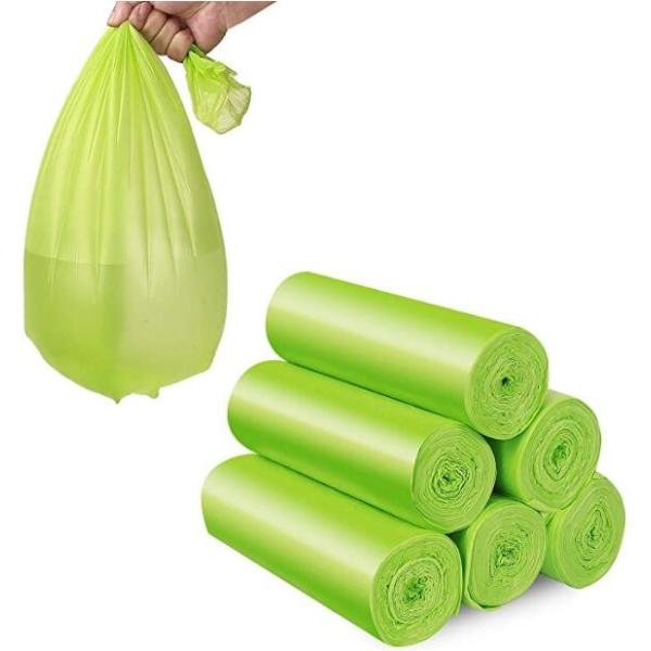 Biodegradable & Compostable Transparent Poly Flat Bags On Roll With Paper Core For Supermarket, Food Waste Caddy Liner