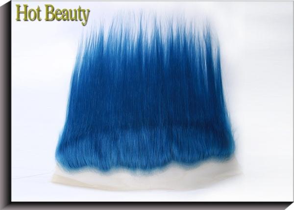 Dark Blue Human Hair Virgin Lace Frontal 16 AAAA Grade 70g-80g / Piece