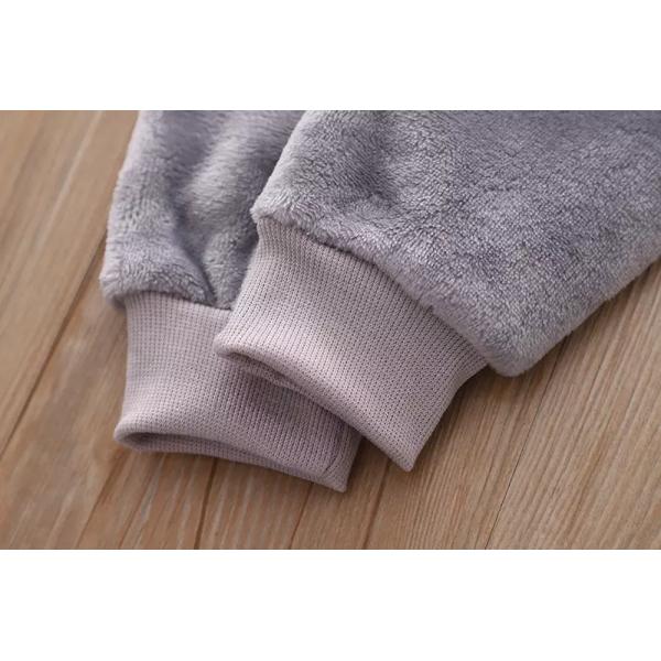 0.9M 35.4in Blue Children'S Pajamas Sets Winter Thick Warm Flannel Pajama Sets