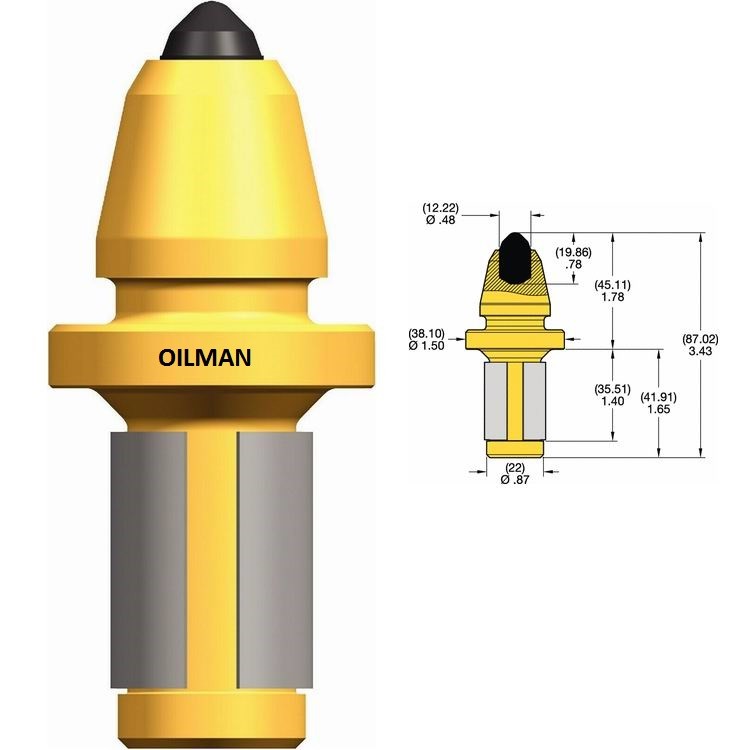 Kennametal SM06 22mm Замена зубчатых ровков для добычи угля