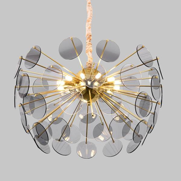 Decorative Post Modern Glass Luxury Led Crystal Chandelier Bedroom Dining Room