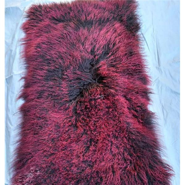 Real Long hair Sheepskin Genuine Mongolian lambswool curly sheep fur blanket