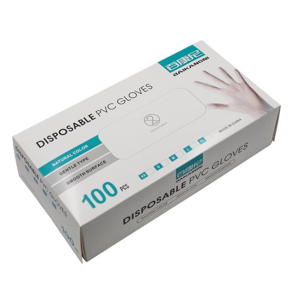100 Pieces Civil Use 140g PVC Powder Free Disposable Gloves