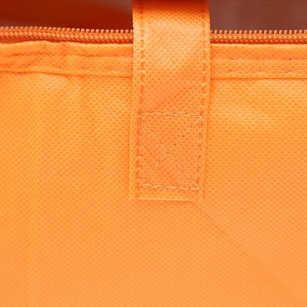 White Promotional Non Woven Material aluminum cooler bag thermal bag with Zipper