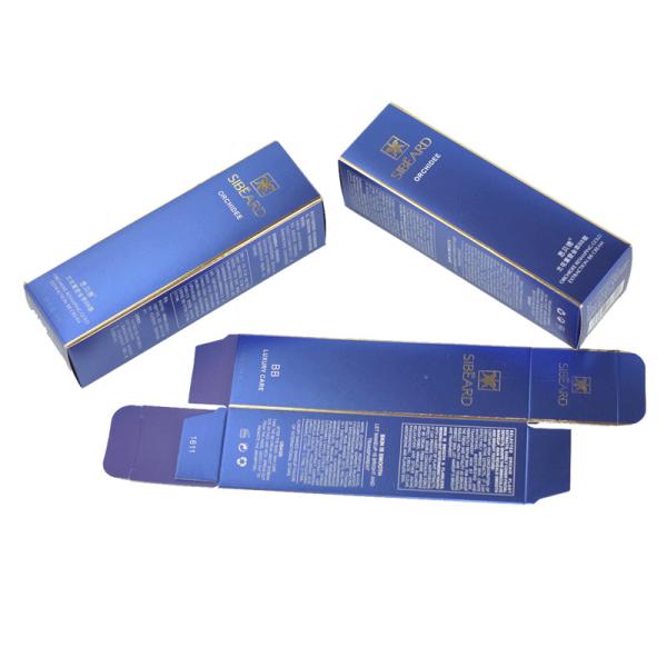 Caja de empaquetado de papel de impresión ULTRAVIOLETA de encargo de Skincare de la cartulina de la astilla