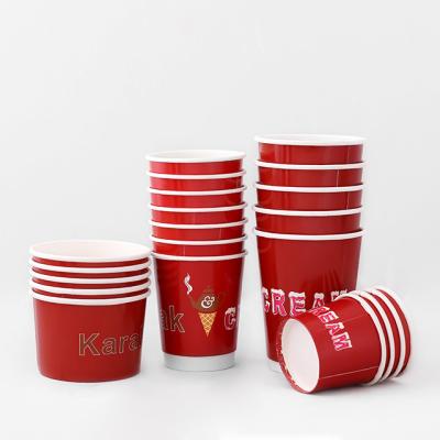 Taza de papel recubrida de PE doble desechable de una sola vez 9.5 oz 270 ml para batido de jugo
