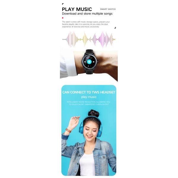 Дозор ИП67 многофункциональной музыки ЭКГ спорта умный делает 1,28 дюйма водостойким