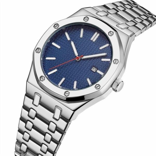 Men Stainless Steel Business Watch Waterproof Calendar Quartz Watch
