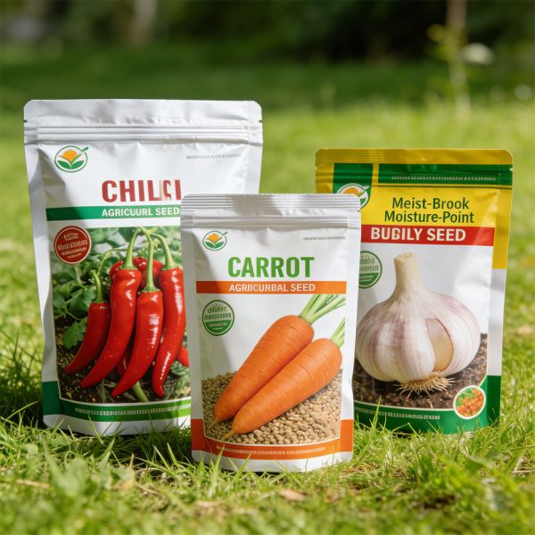 Zipper Top Stand Up Pouch Seed Bag Suitable Packaging Fruit Vegetables Flowers Grass Seed Plastic Ziplock Holographic Mylar