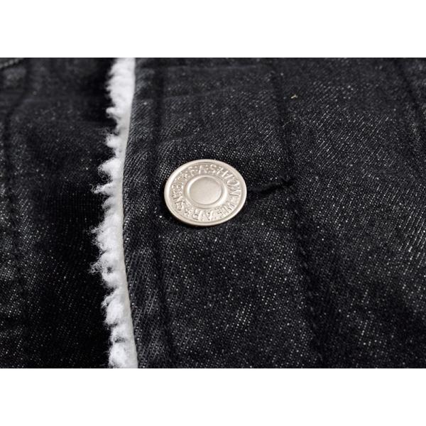 Men's Velvet Hoodie Denim Coat Winter Plus Size Black Slim Fit Thick Lambskin Wool Jacket