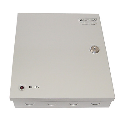 9-Channel 12V DC 10A Regulated Power Supply for CCTV System