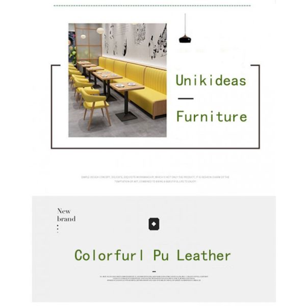 Foshan Wholesale U Shaped Booth Seating Restaurant Simple Dining Sets Cafe Shop Wooden Restaurant Furniture