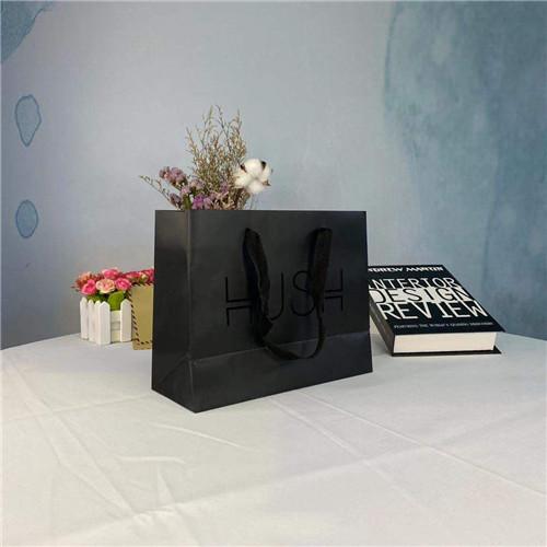 Logo Custom Printed Paper Bags preto para a compra