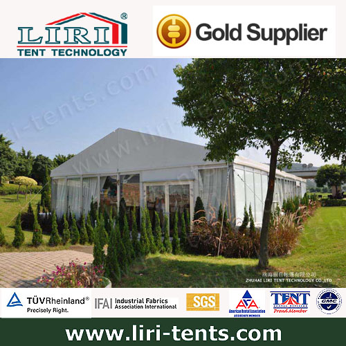 200 People Wedding Tent 10*25m With Solid Glass Wall