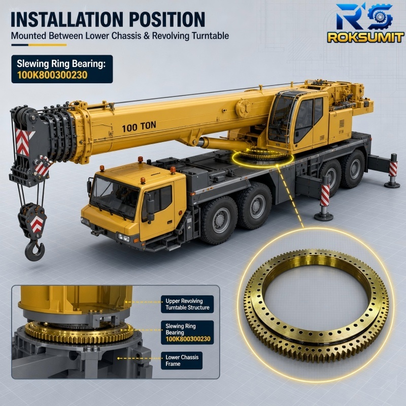 800300230 Crane Slewing Ring Bearing for XCMG 100K Mobile Crane