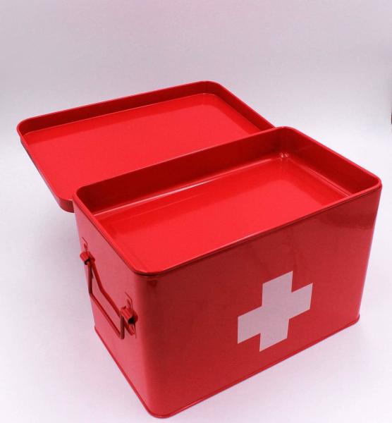 Metal First Aid Storage Box First Aid Kit medicine storage storage box Medicine Tin, Metal Medicine Storage Box