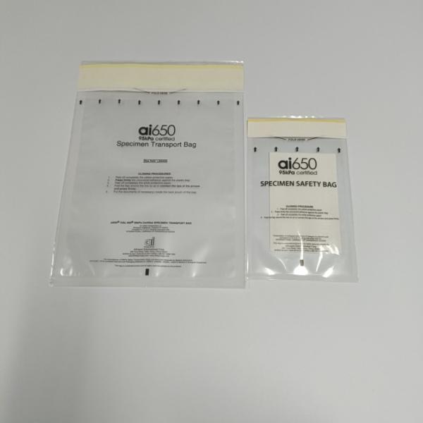 Writable Surface 95kpa Specimen Transport Bag Plastic
