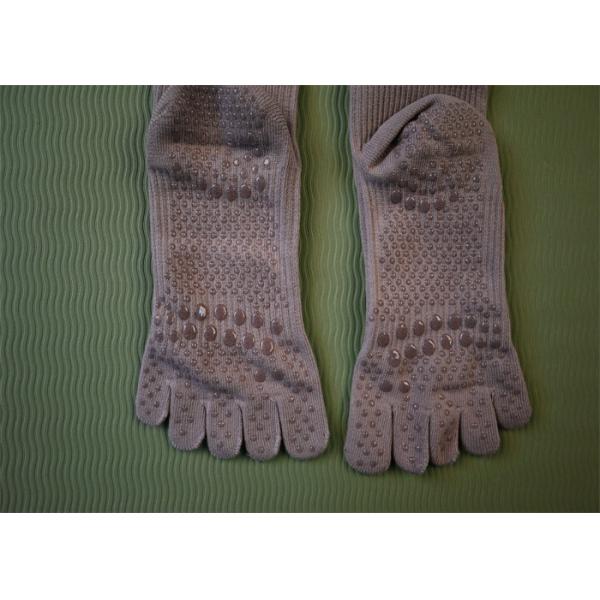 100% хлопчатобумажная обувь для йоги размер S M L XL Упражнительные носки с рукояткой