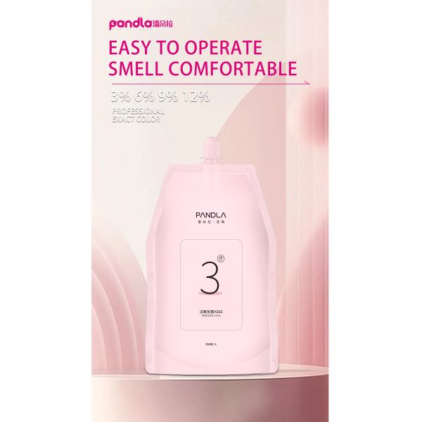 Crème révélatrice pour coloration permanente pour cheveux de salon, concentrations 1%, 3%, 6%, 9%, 12%, moins irritante