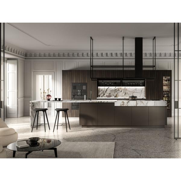Large Style Complete Custom Kitchen Cabinet Set Island Kitchen Furniture Lacquer Finish Wooden Kitchen Cupboard For Villa