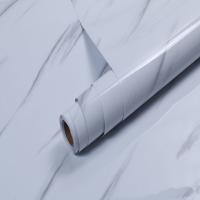 Smoke-Proof White Marble Sticker Wall Paper Kitchen Wall Stickers Wallpaper Vinyl Film Counter Stick Waterproof Removable