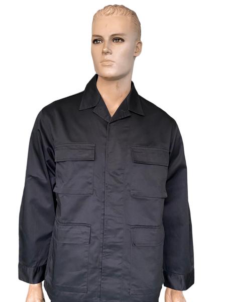 Black Ceremonial Uniform Set Casual Comfortable Top With Pants 45 Wool 55 Polyester Material
