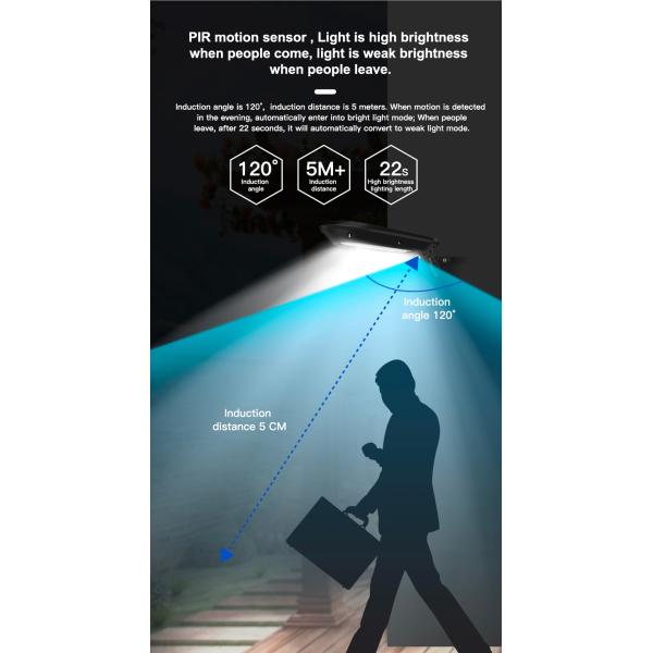 Свет стены датчика движения IP65 солнечный PIR для украшения ландшафта