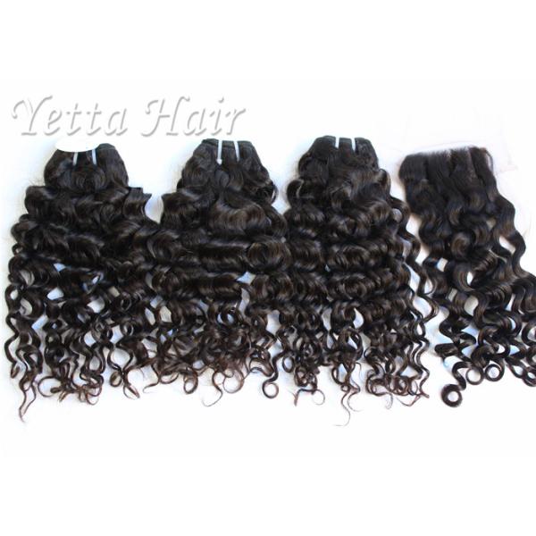 Двойник завязывает мягкий реальный бразильский уток человеческих волос для девушки мечты