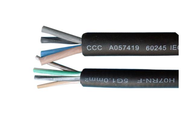 H07RN-F Heavy Model Rubber Sheathed Cable , Rubber Insulation Cable With Flexible Cores