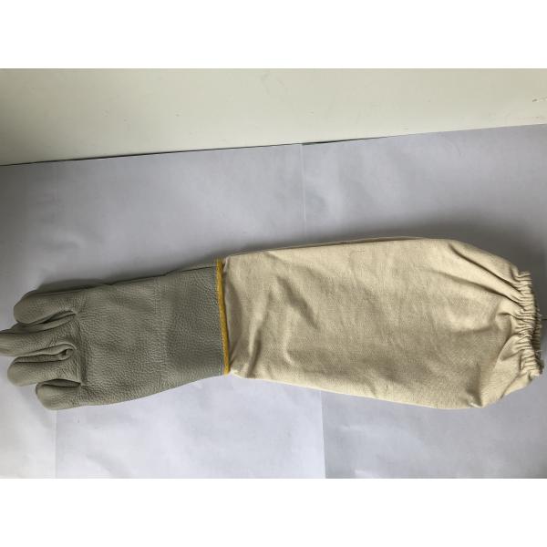 High Quality White Cowskin Bee Glove With Thick Cuff