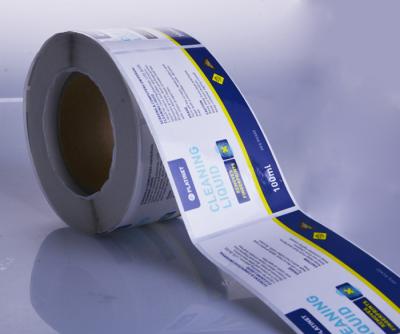 Custom waterproof rectangle label stickers for detergent bottle packaging