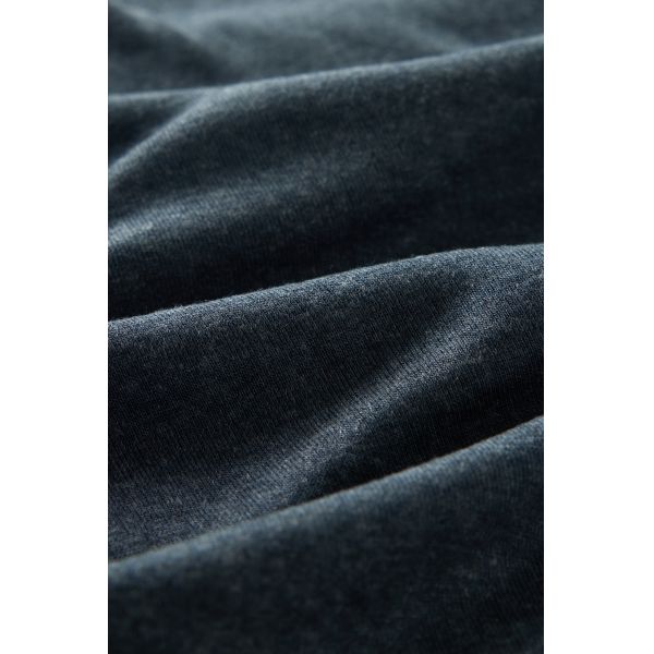Charcoal Black Wool Base Layer Slim Fit Crew Neck Long Sleeve Top  Customized Color