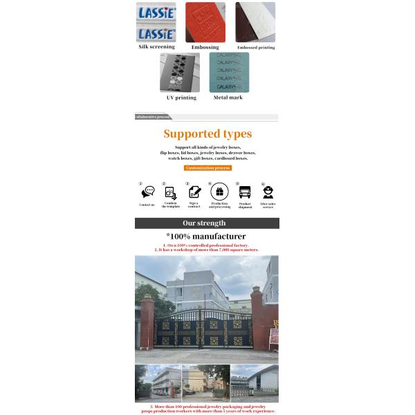 Boîte d'emballage de bijoux personnalisée pour colliers et bracelets