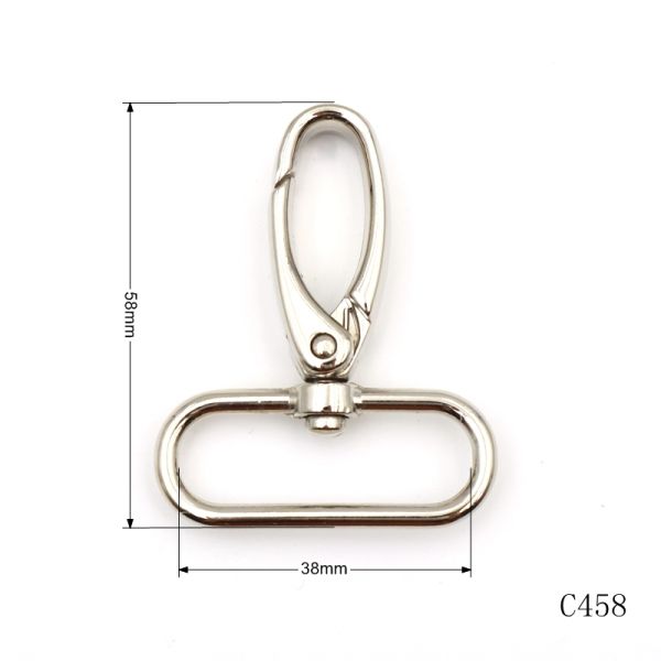 Manufacturer Durable Metal Snap Hook Bag Parts & Accessories 1.5 Inch Strap Metal Swivel Clasp
