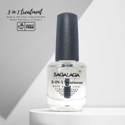 OEM Salon Quality Nail Strengthener Treatment for Nails Care Repair Clear Nail Polish Base Coat 15ml Bottle
