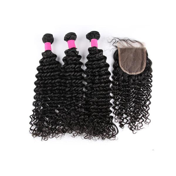 Black Brazilian Remy Deep Wave Human Hair Extensions 5A 12''- 32''