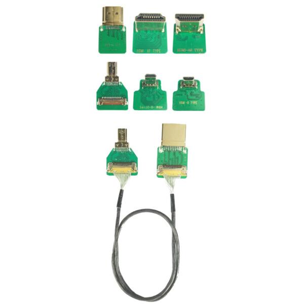 Adaptadores de conector ROHS Adaptador HDMI-D Micro cabeça de cotovelo HDMI-D para 20454-220-02 20455 20453