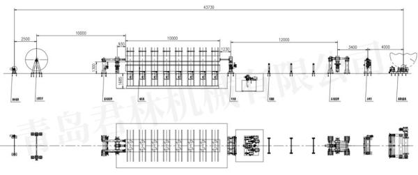 Ligne de production de bande transporteuse en caoutchouc horizontale
