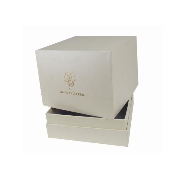 OEM Jewelry Cardboard Box Eco Friendly 2mm Thickness With Gold Stamping
