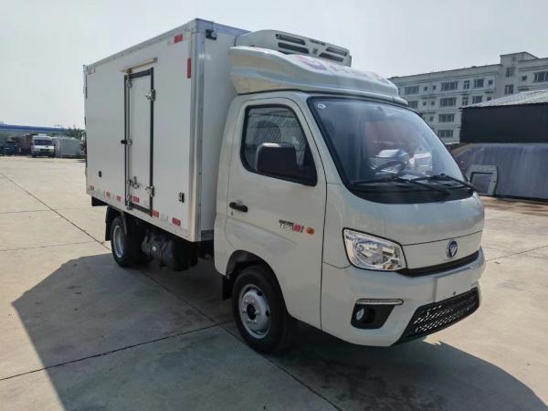 122HP 3.12m 4X2 Refrigerated Freezer Truck Van Gasoline Foton Xiangling M1 Truck